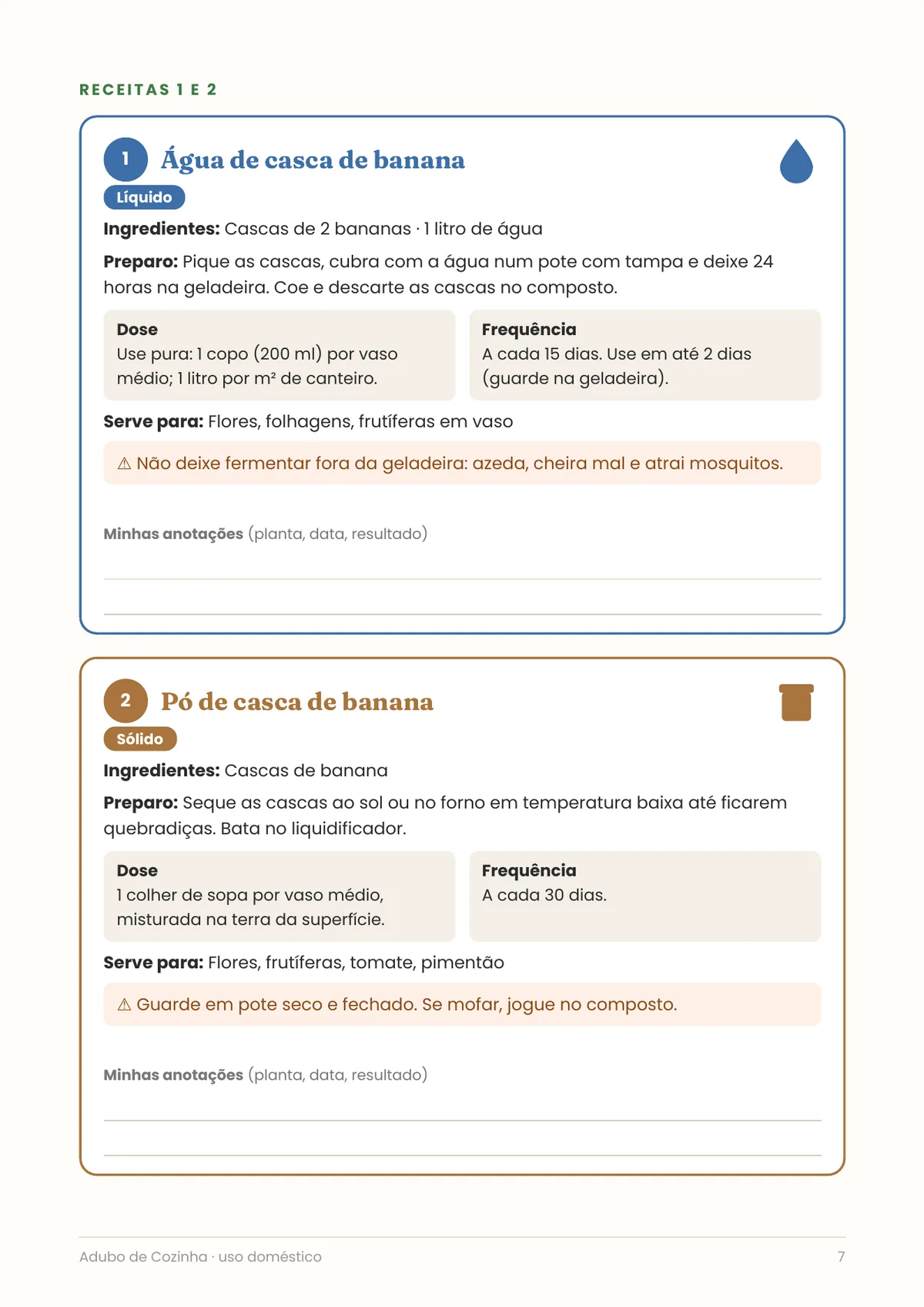 Página real do PDF Adubo de Cozinha: receita de adubo